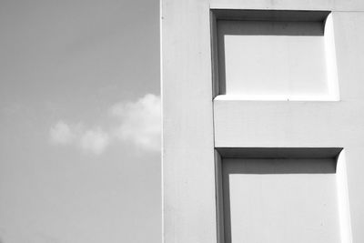 Low angle view of window of building