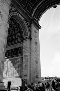 Low angle view of historical building