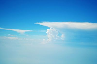 Scenic view of clouds against blue sky