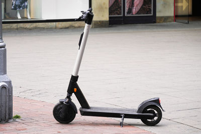 View of skateboard on street