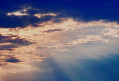 Low angle view of clouds in sky