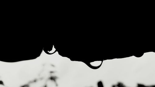 Close-up of water drops on glass