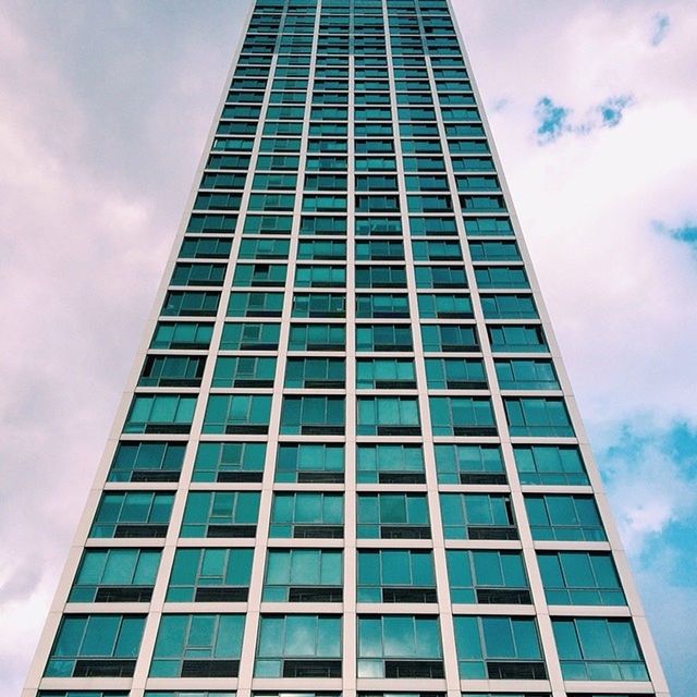 architecture, building exterior, built structure, low angle view, modern, sky, office building, city, building, glass - material, window, reflection, cloud - sky, tall - high, skyscraper, day, cloud, outdoors, no people, tower