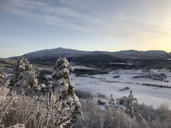 Panoramic view of land against sky