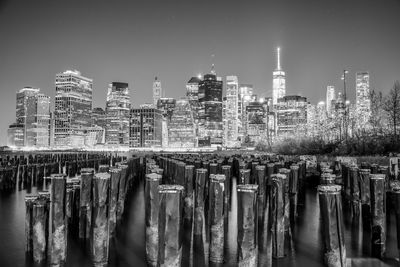 Panoramic shot of cityscape against sky