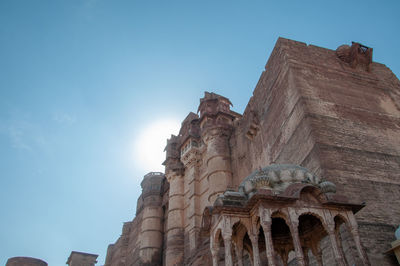 Low angle view of historic building against sky