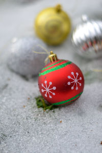 Close-up of christmas decoration