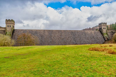 View of fort against cloudy sky