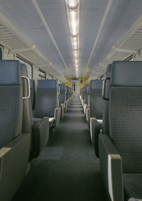 Empty seats in train