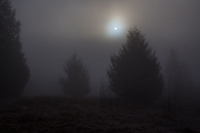 Scenic view of moon at night