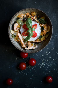 Directly above shot of fruits in bowl