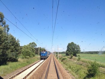 Railroad tracks against sky