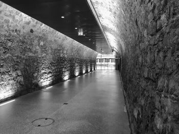 Empty illuminated tunnel