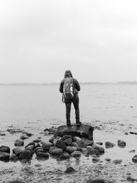 Man standing on beach