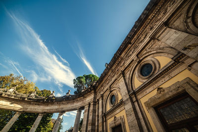 Low angle view of historic building against sky