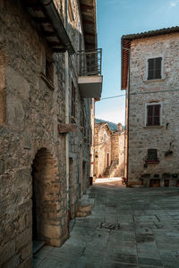 View of the beautiful medieval village of castel trosino ascoli piceno