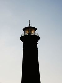 Low angle view of lighthouse against sky