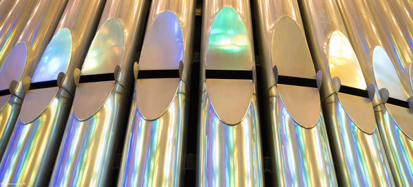 Full frame shot of glass lights