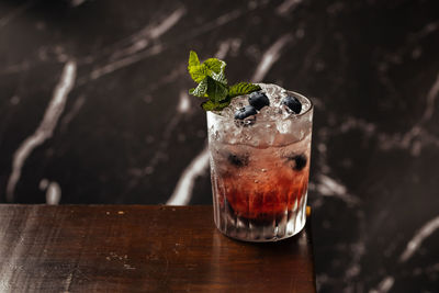 Close-up of drink on table