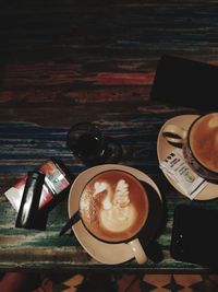 Close-up of coffee on table