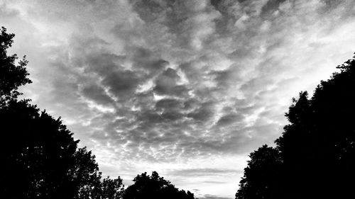 Low angle view of cloudy sky