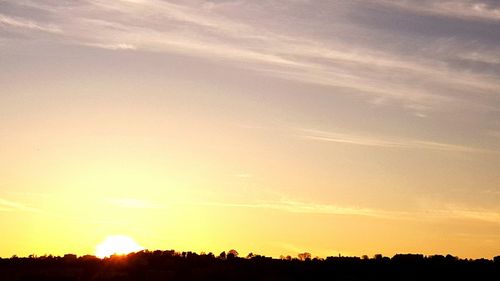 Silhouette of landscape at sunset