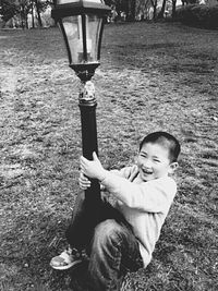 Girl playing in park