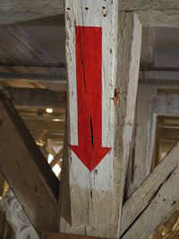 Close-up of wooden plank