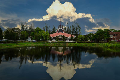 A beautiful view of church architecture.