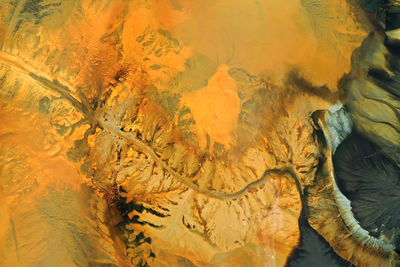 High angle view of desert