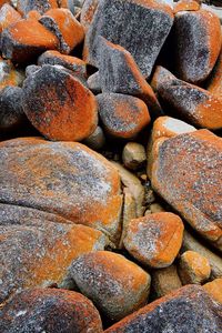 Full frame shot of pebbles at beach