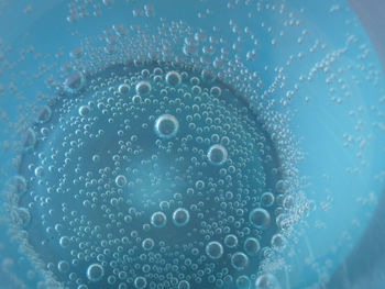 Close-up of water drops on glass