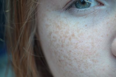 Close-up eye of teenage girl