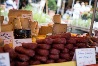 Close-up of food for sale at market stall