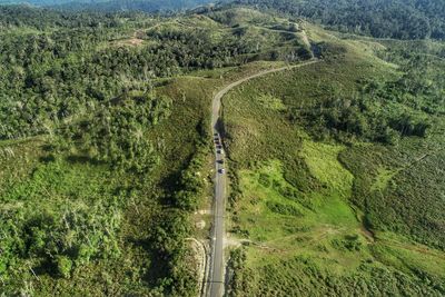 High angle view of landscape