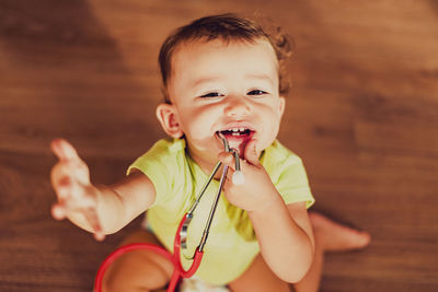 Portrait of cute baby boy