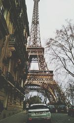 Low angle view of eiffel tower