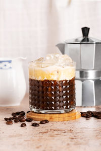 Close-up of dessert on table