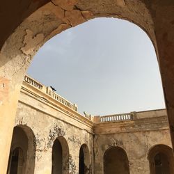 Low angle view of historical building against sky