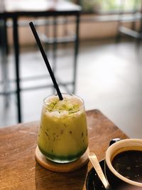 Close-up of drink on table