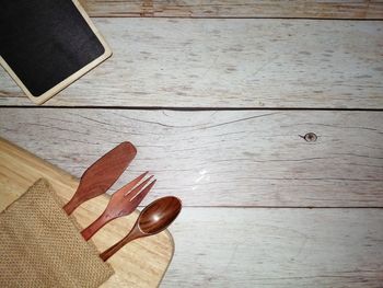 High angle view of bread on table
