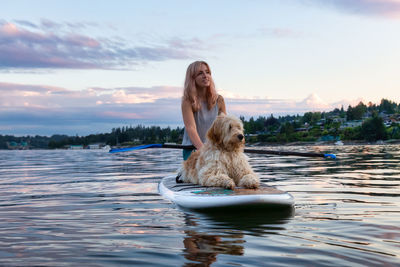 Dog in a lake