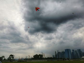 Low angle view of cloudy sky