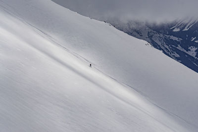 Scenic view of snow covered mountain