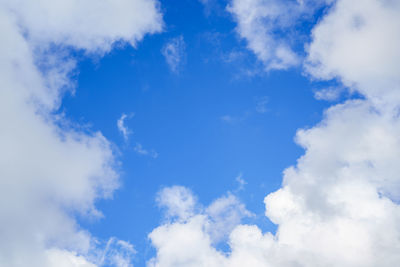 Low angle view of clouds in sky