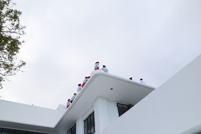 Low angle view of building against clear sky