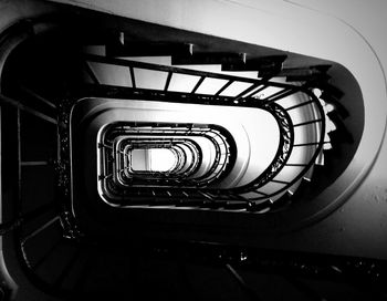 Low angle view of spiral staircase