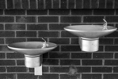 Wash basins on wall