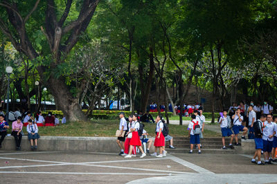 Group of people in park