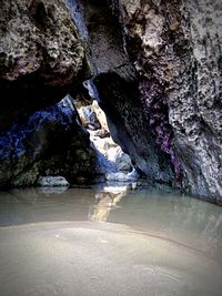 Rock formation in water